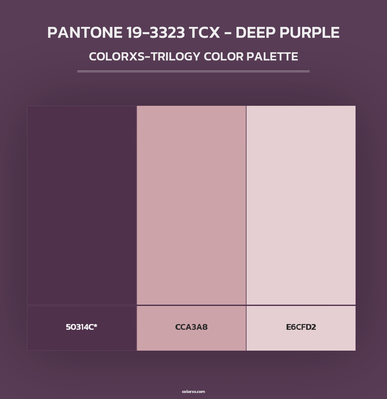 PANTONE 19-3323 TCX - Deep Purple - Colorxs Trilogy Palette