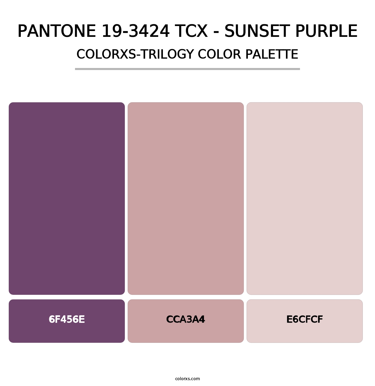 PANTONE 19-3424 TCX - Sunset Purple - Colorxs Trilogy Palette