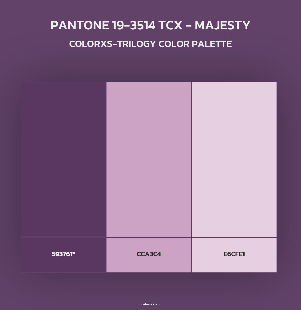 PANTONE 19-3514 TCX - Majesty - Colorxs Trilogy Palette
