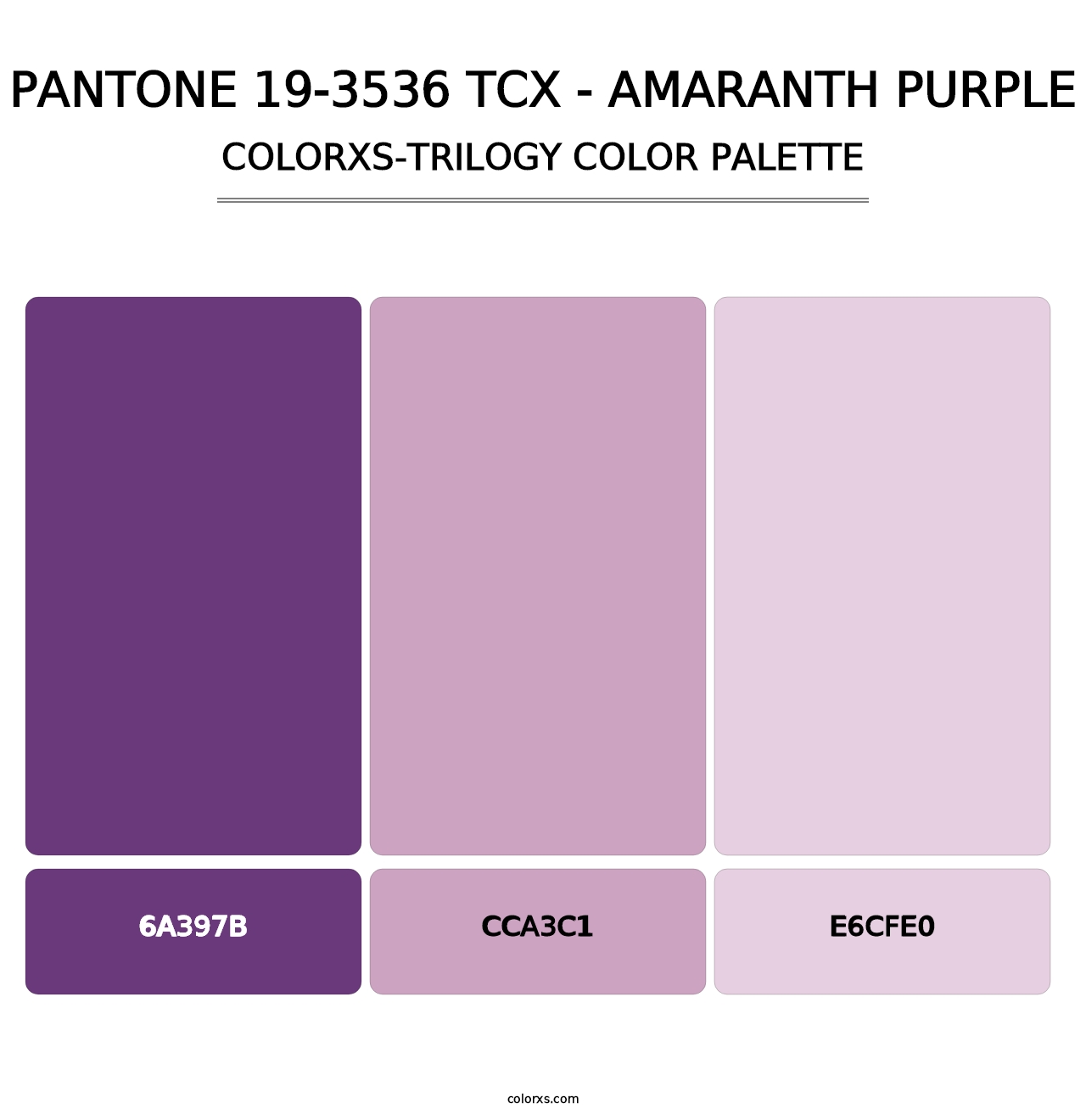 PANTONE 19-3536 TCX - Amaranth Purple - Colorxs Trilogy Palette