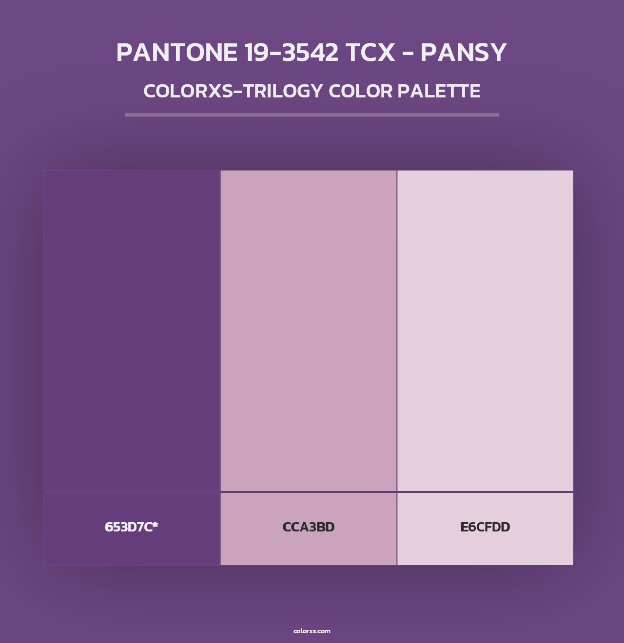 PANTONE 19-3542 TCX - Pansy - Colorxs Trilogy Palette