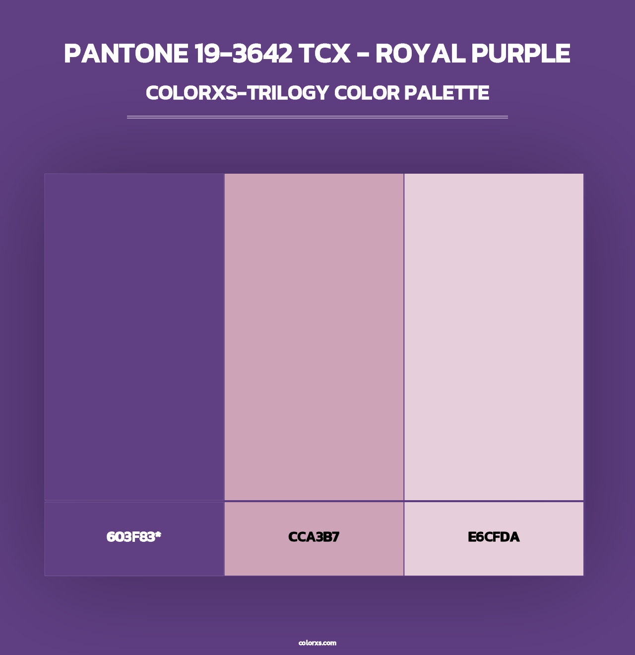 PANTONE 19-3642 TCX - Royal Purple - Colorxs Trilogy Palette