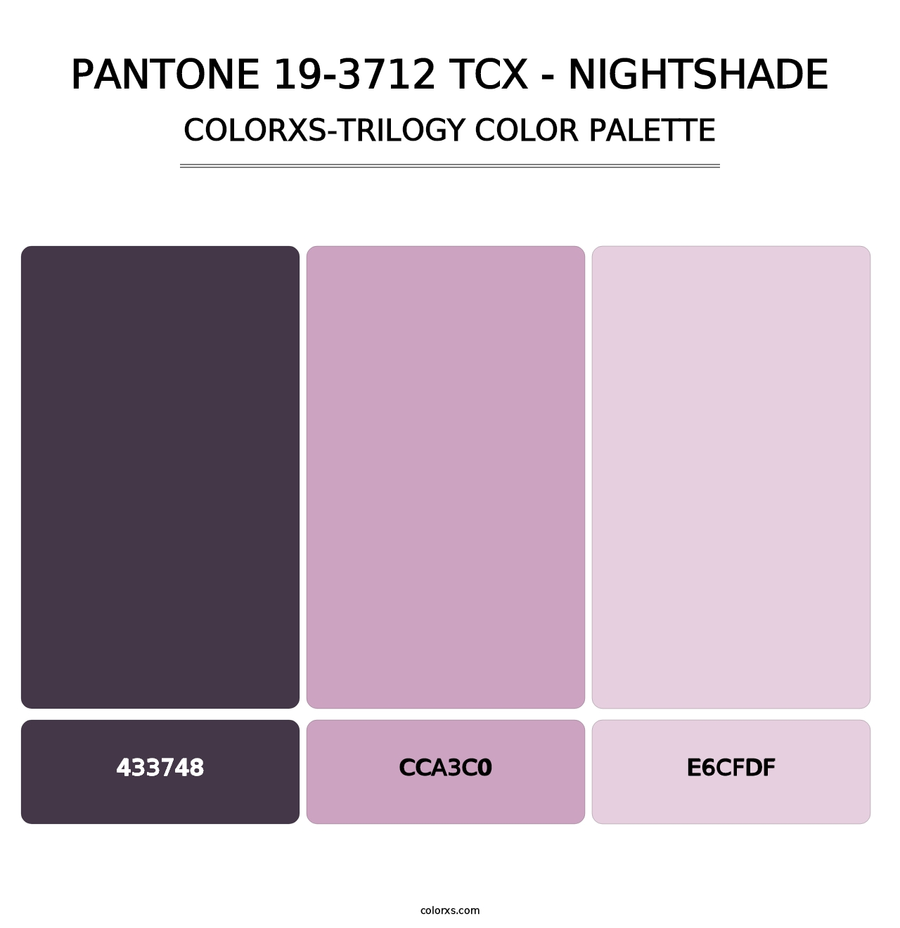 PANTONE 19-3712 TCX - Nightshade - Colorxs Trilogy Palette