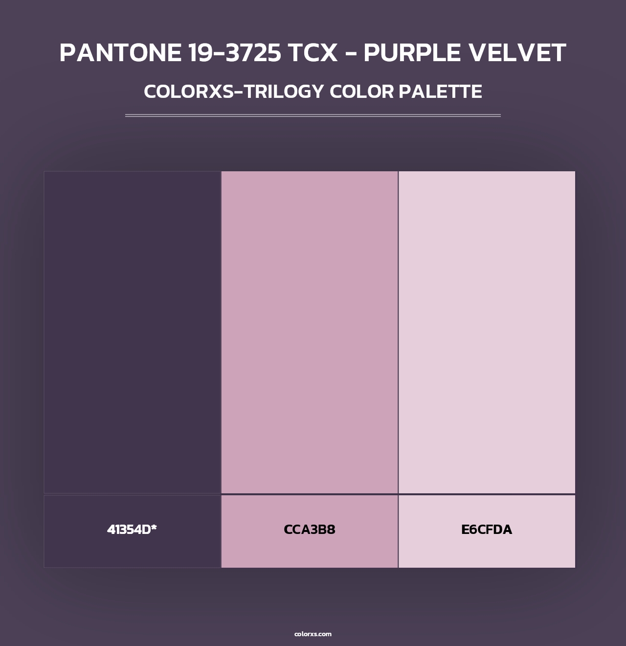 PANTONE 19-3725 TCX - Purple Velvet - Colorxs Trilogy Palette