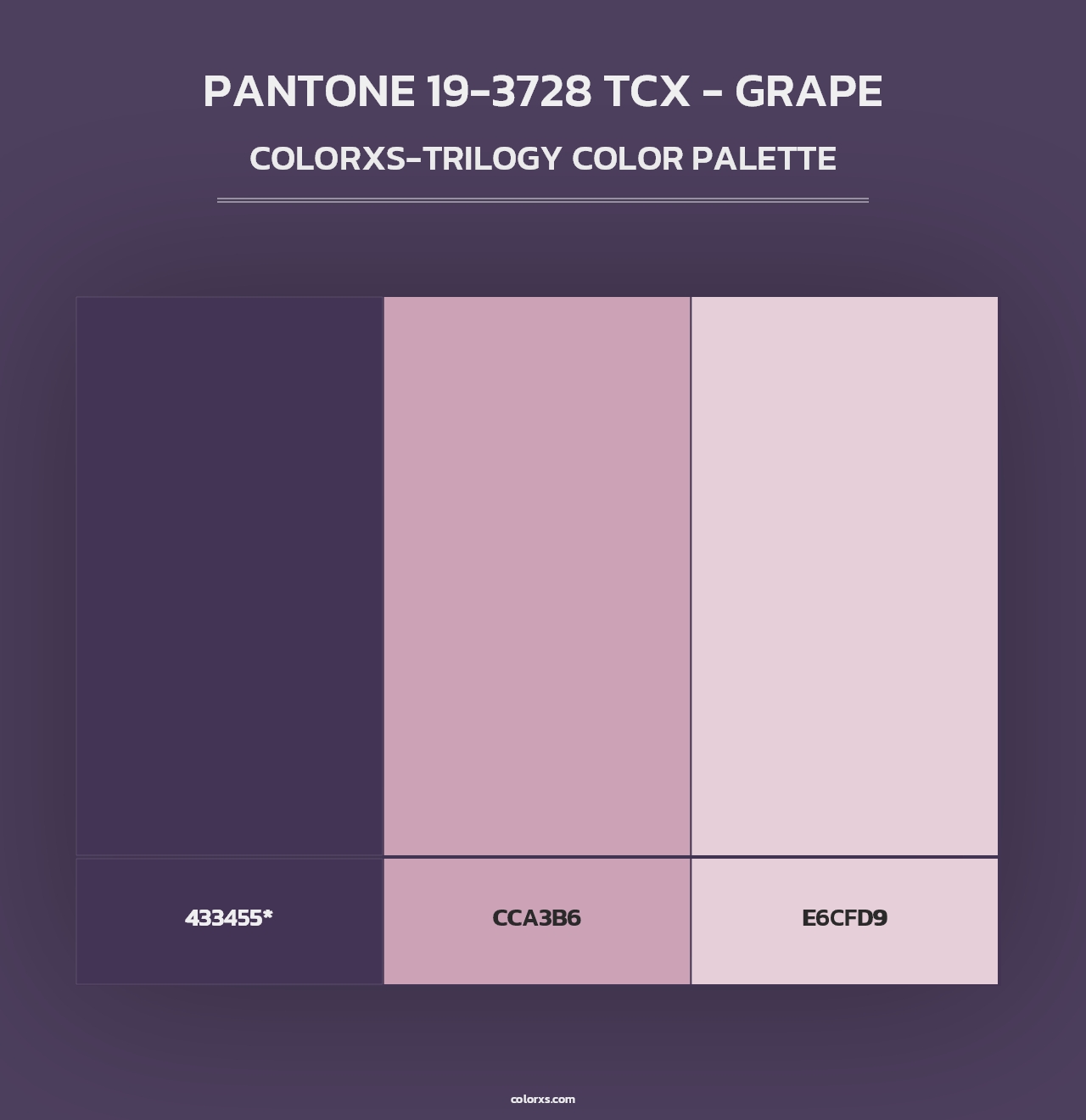 PANTONE 19-3728 TCX - Grape - Colorxs Trilogy Palette