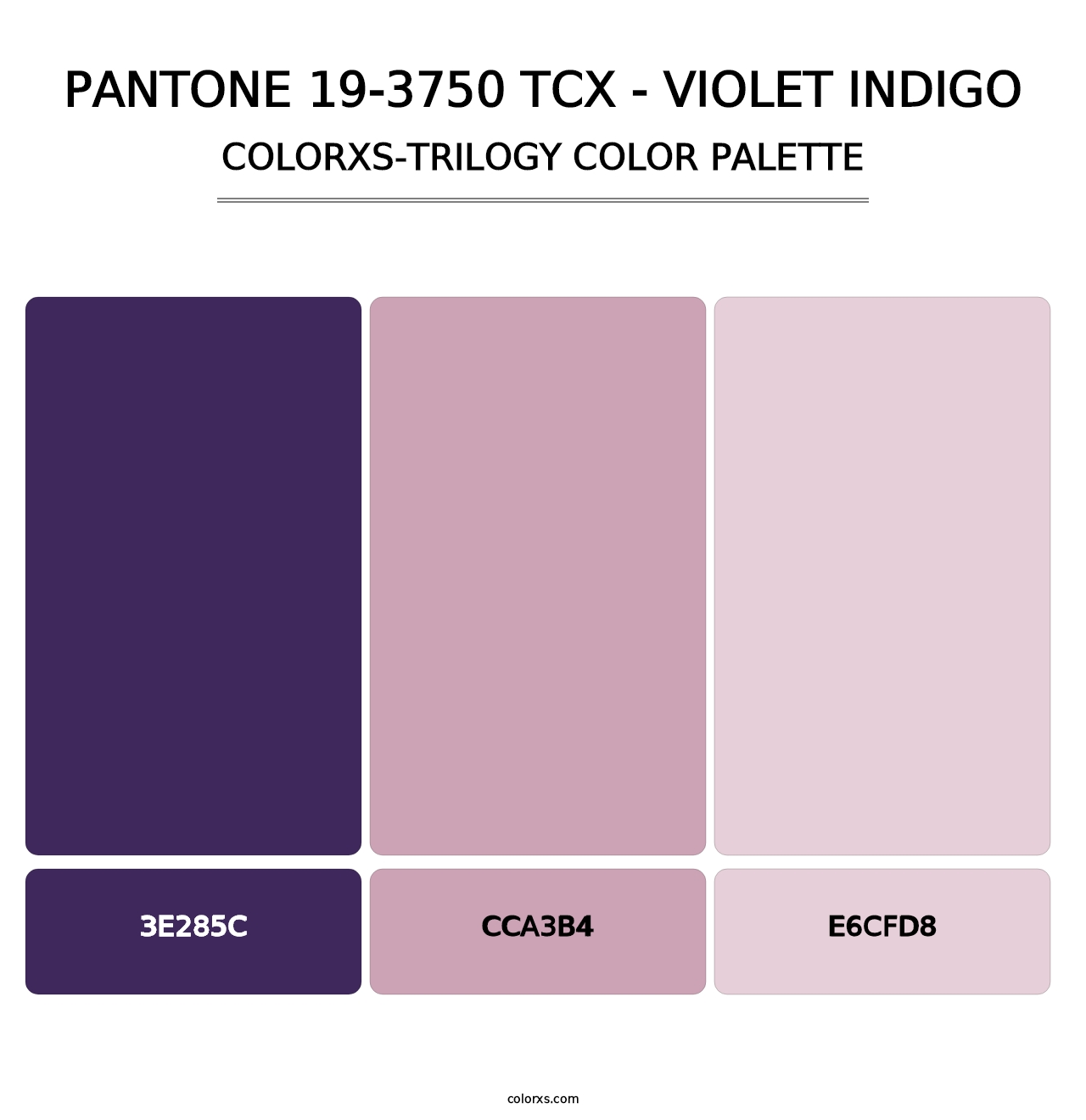 PANTONE 19-3750 TCX - Violet Indigo - Colorxs Trilogy Palette