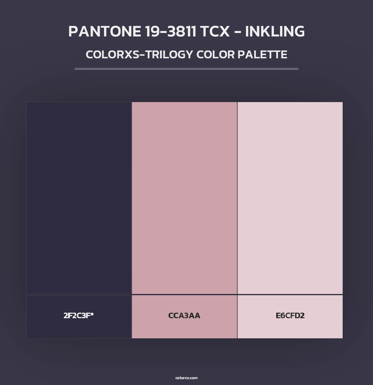 PANTONE 19-3811 TCX - Inkling - Colorxs Trilogy Palette