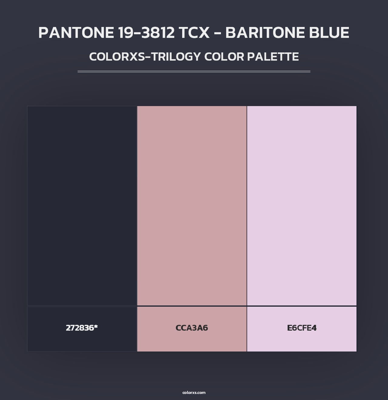 PANTONE 19-3812 TCX - Baritone Blue - Colorxs Trilogy Palette
