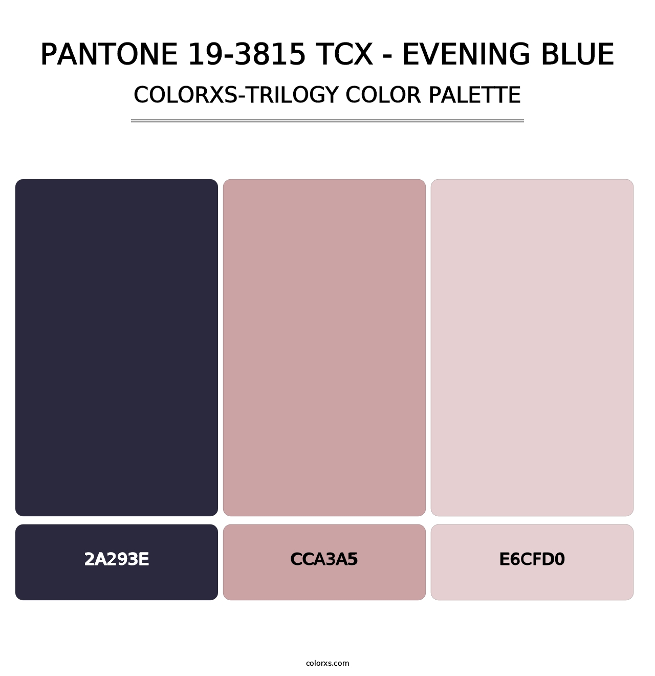 PANTONE 19-3815 TCX - Evening Blue - Colorxs Trilogy Palette