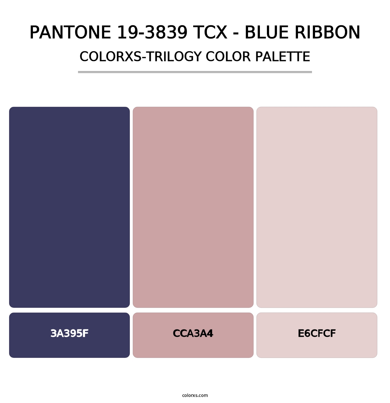 PANTONE 19-3839 TCX - Blue Ribbon - Colorxs Trilogy Palette