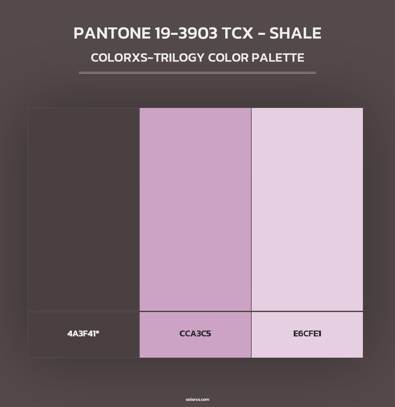 PANTONE 19-3903 TCX - Shale - Colorxs Trilogy Palette