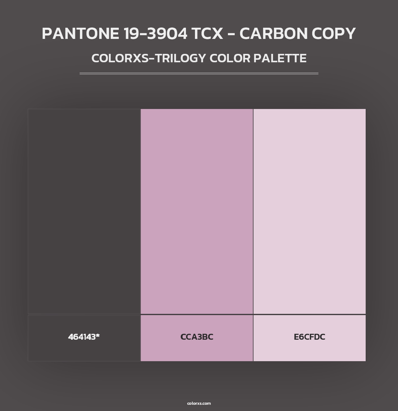 PANTONE 19-3904 TCX - Carbon Copy - Colorxs Trilogy Palette