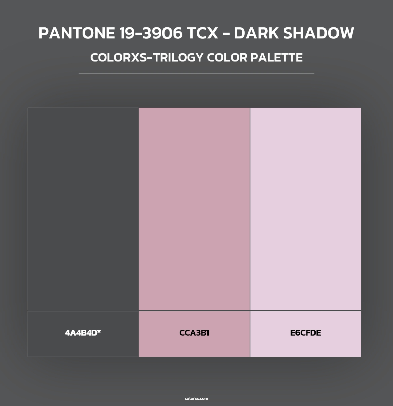 PANTONE 19-3906 TCX - Dark Shadow - Colorxs Trilogy Palette
