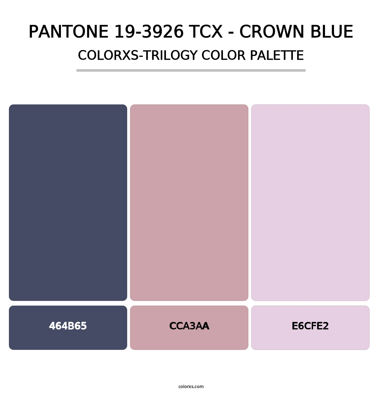 PANTONE 19-3926 TCX - Crown Blue - Colorxs Trilogy Palette