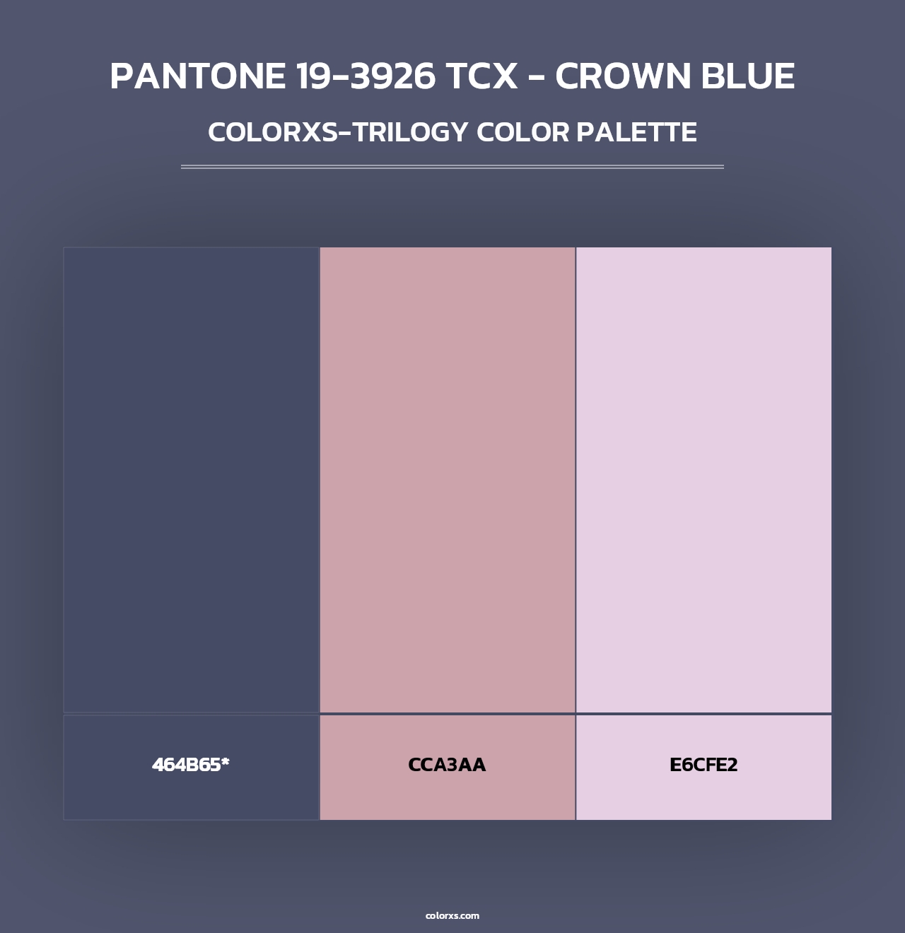 PANTONE 19-3926 TCX - Crown Blue - Colorxs Trilogy Palette