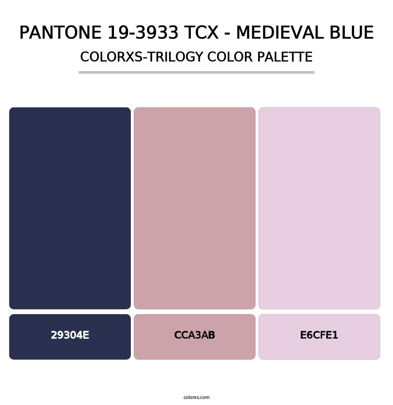 PANTONE 19-3933 TCX - Medieval Blue - Colorxs Trilogy Palette