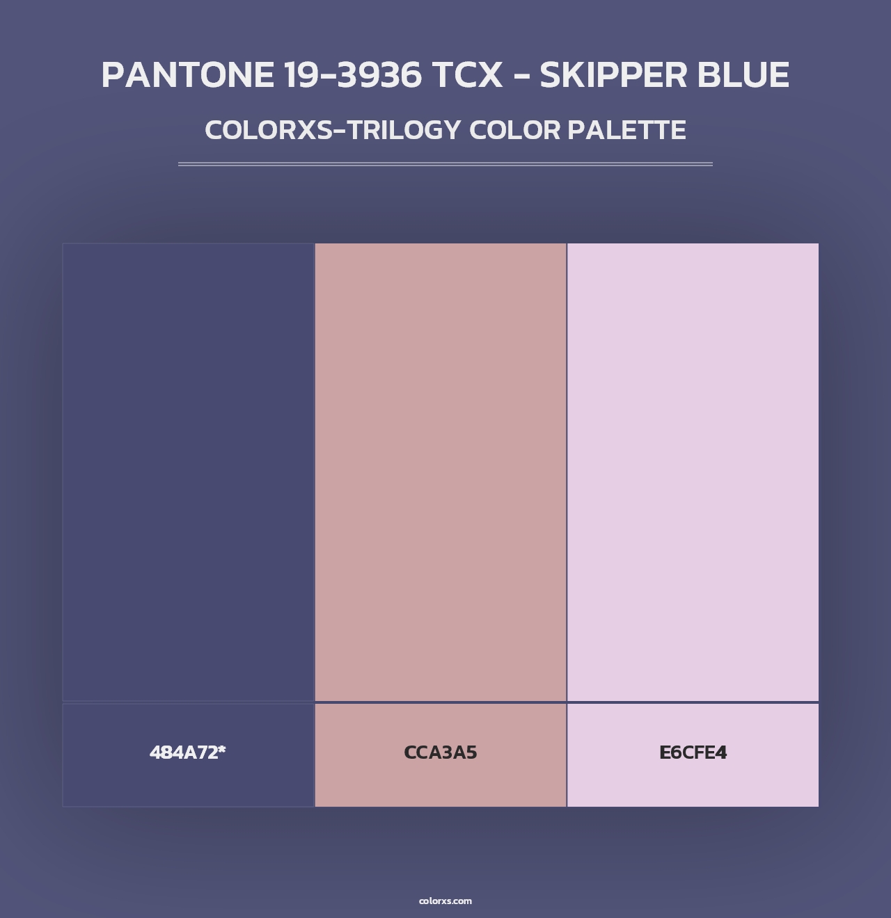 PANTONE 19-3936 TCX - Skipper Blue - Colorxs Trilogy Palette