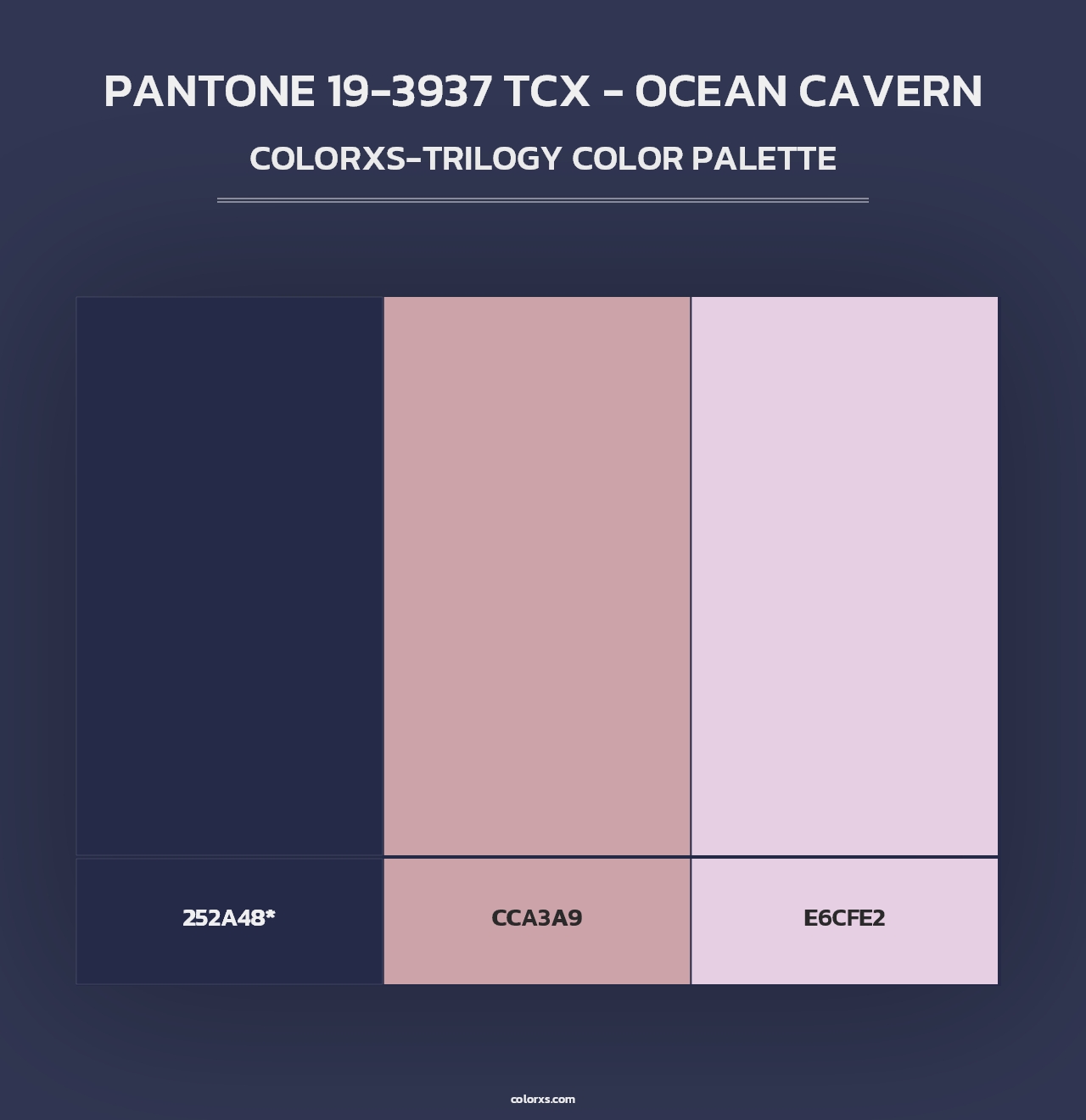 PANTONE 19-3937 TCX - Ocean Cavern - Colorxs Trilogy Palette