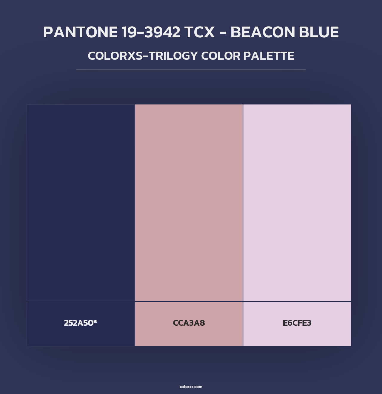 PANTONE 19-3942 TCX - Beacon Blue - Colorxs Trilogy Palette