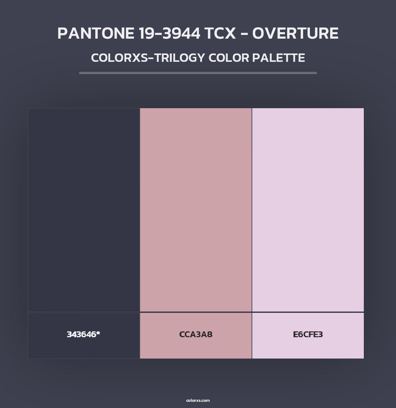PANTONE 19-3944 TCX - Overture - Colorxs Trilogy Palette
