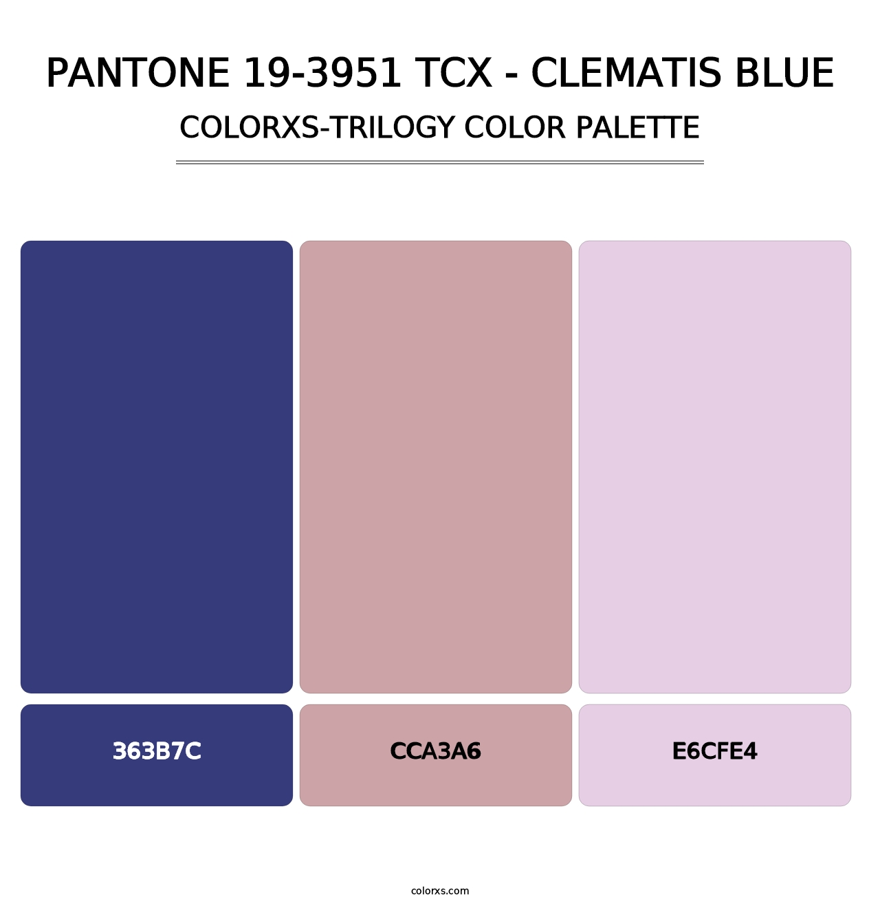 PANTONE 19-3951 TCX - Clematis Blue - Colorxs Trilogy Palette