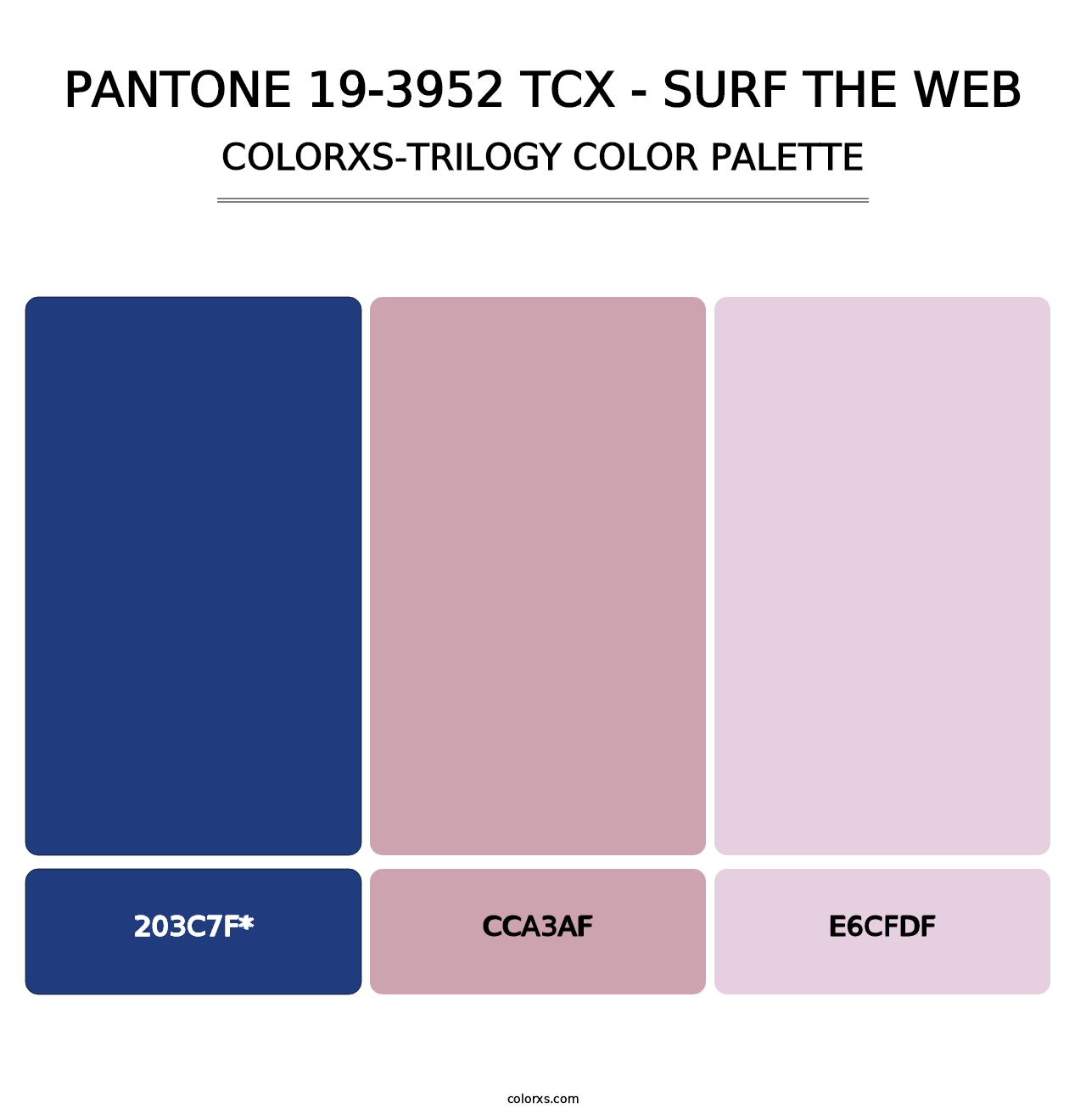 PANTONE 19-3952 TCX - Surf the Web - Colorxs Trilogy Palette