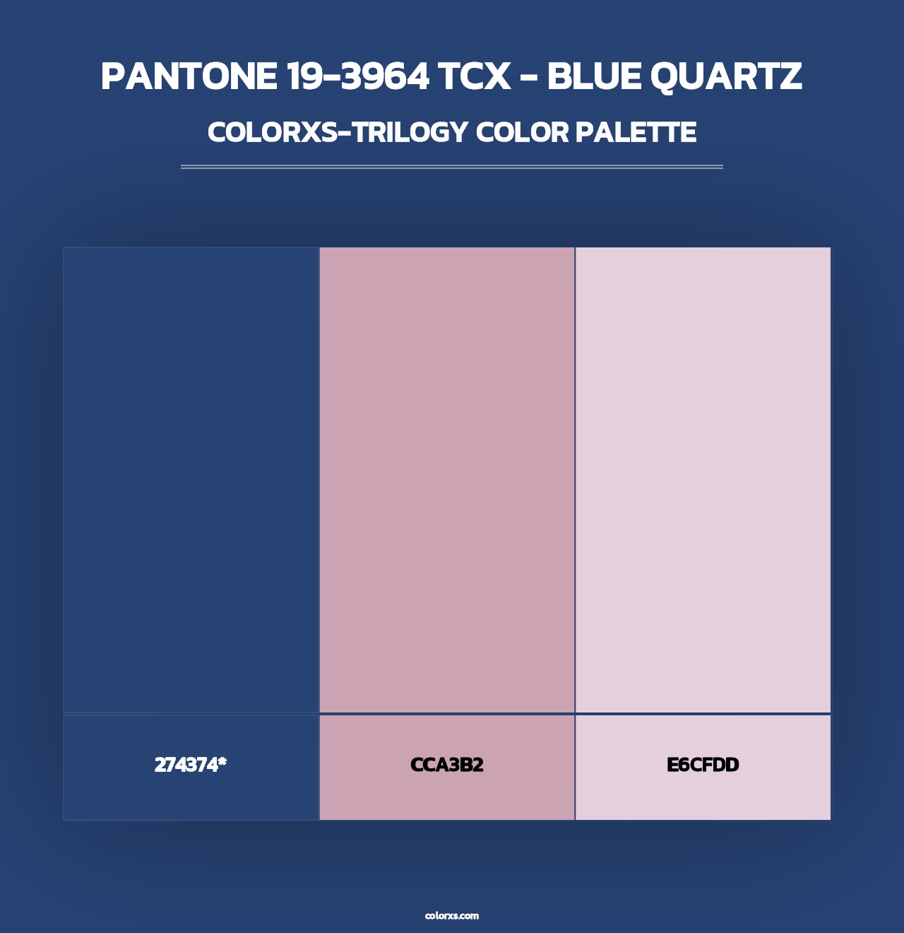 PANTONE 19-3964 TCX - Blue Quartz - Colorxs Trilogy Palette