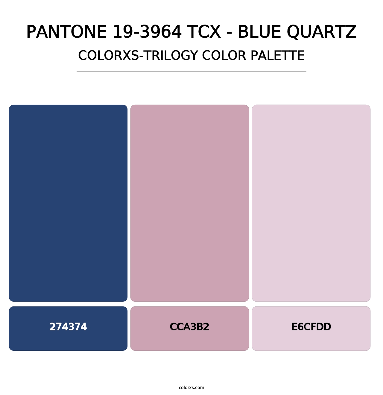 PANTONE 19-3964 TCX - Blue Quartz - Colorxs Trilogy Palette