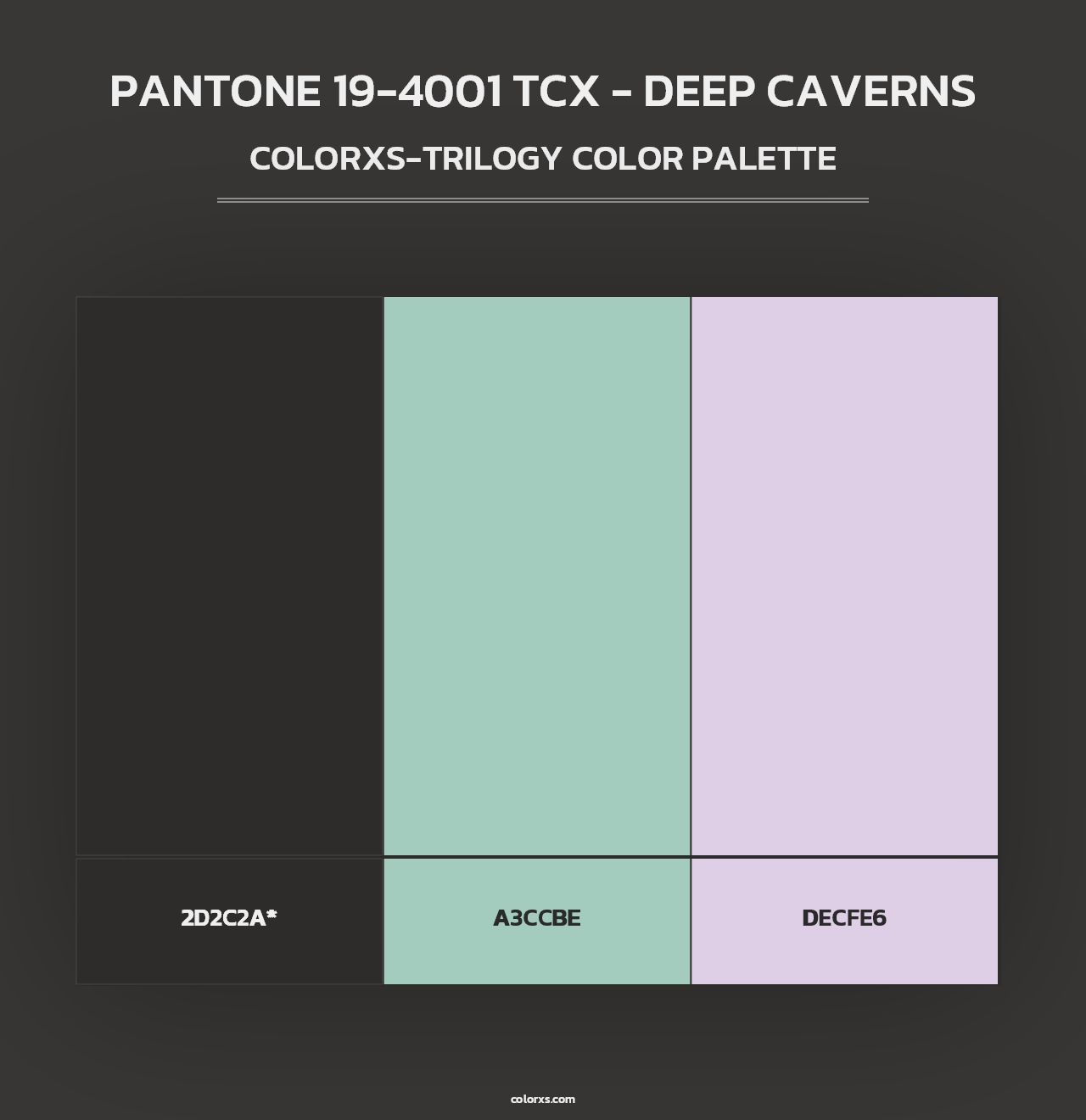 PANTONE 19-4001 TCX - Deep Caverns - Colorxs Trilogy Palette
