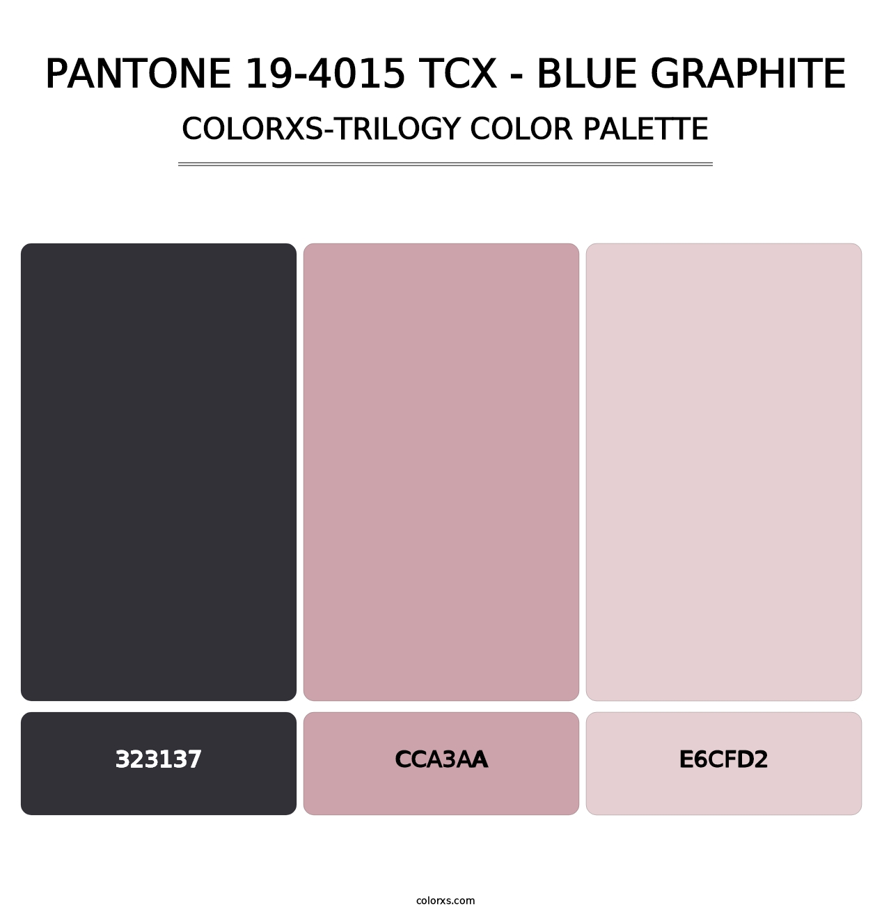PANTONE 19-4015 TCX - Blue Graphite - Colorxs Trilogy Palette
