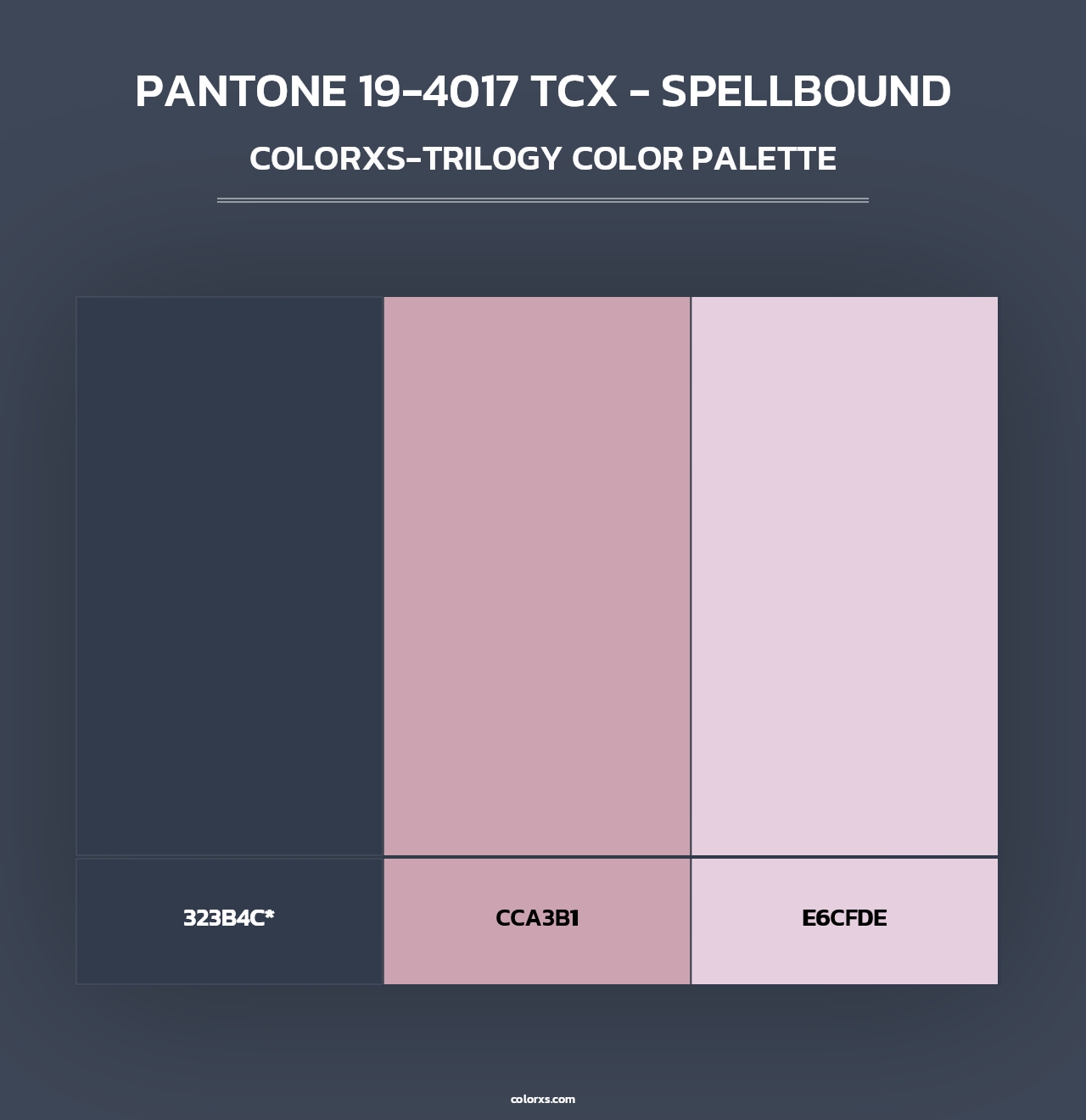PANTONE 19-4017 TCX - Spellbound - Colorxs Trilogy Palette