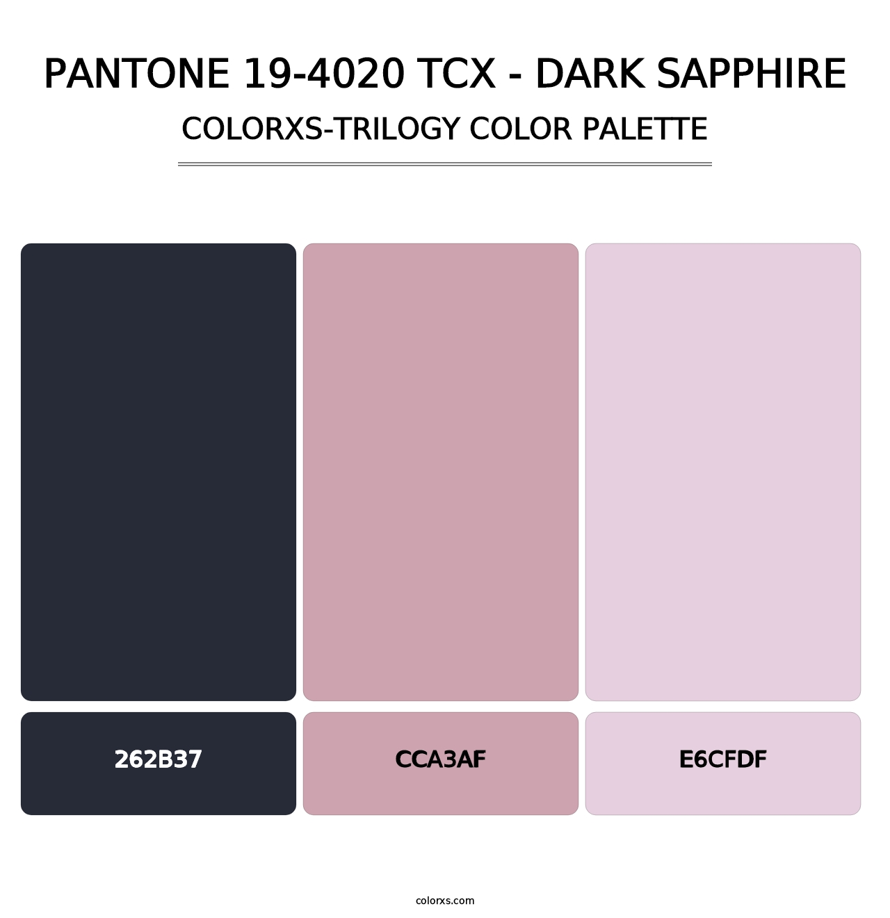 PANTONE 19-4020 TCX - Dark Sapphire - Colorxs Trilogy Palette