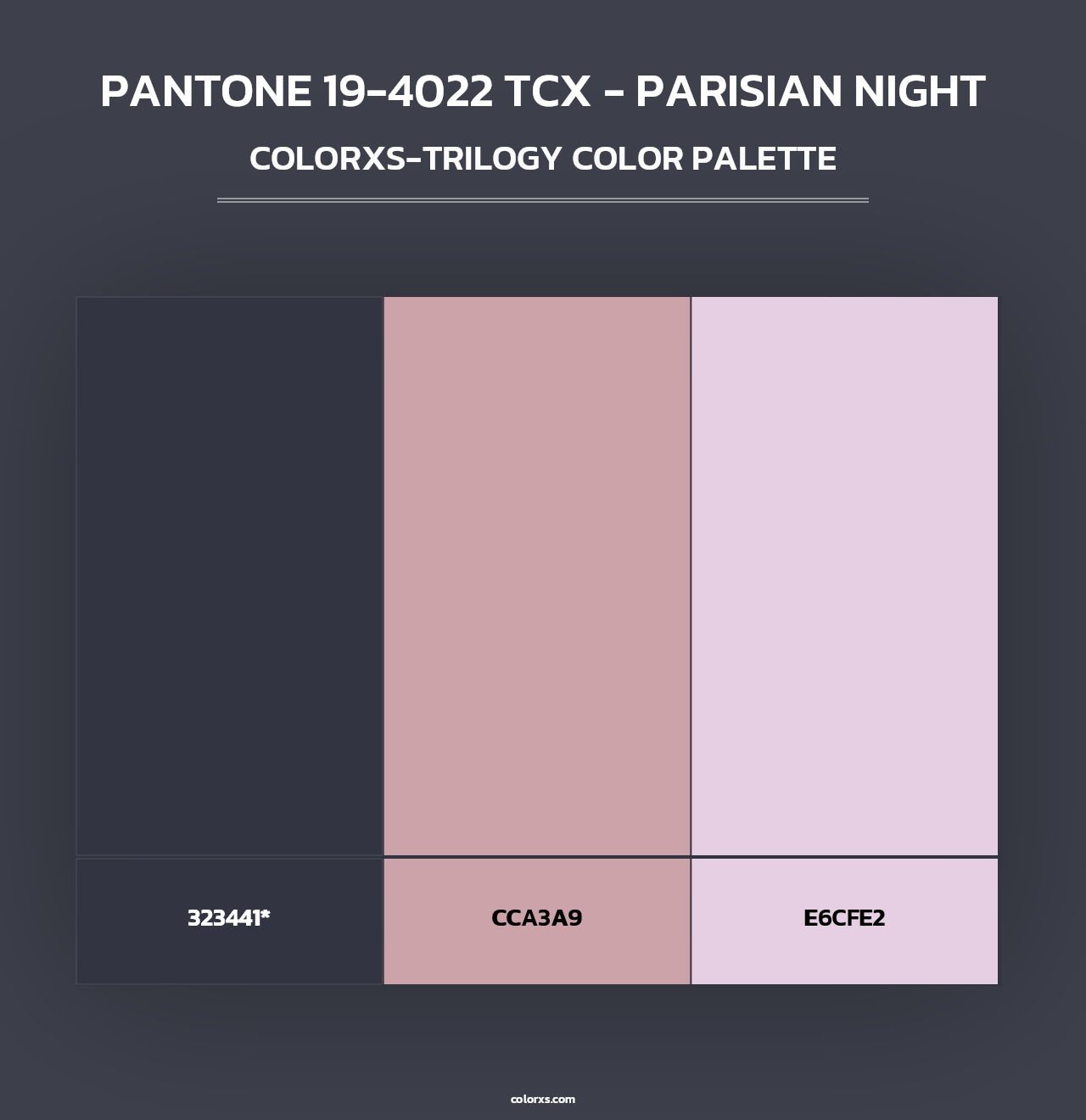 PANTONE 19-4022 TCX - Parisian Night - Colorxs Trilogy Palette