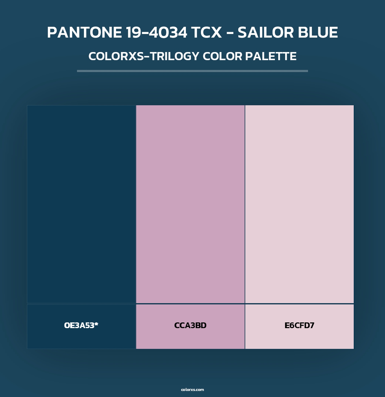 PANTONE 19-4034 TCX - Sailor Blue - Colorxs Trilogy Palette