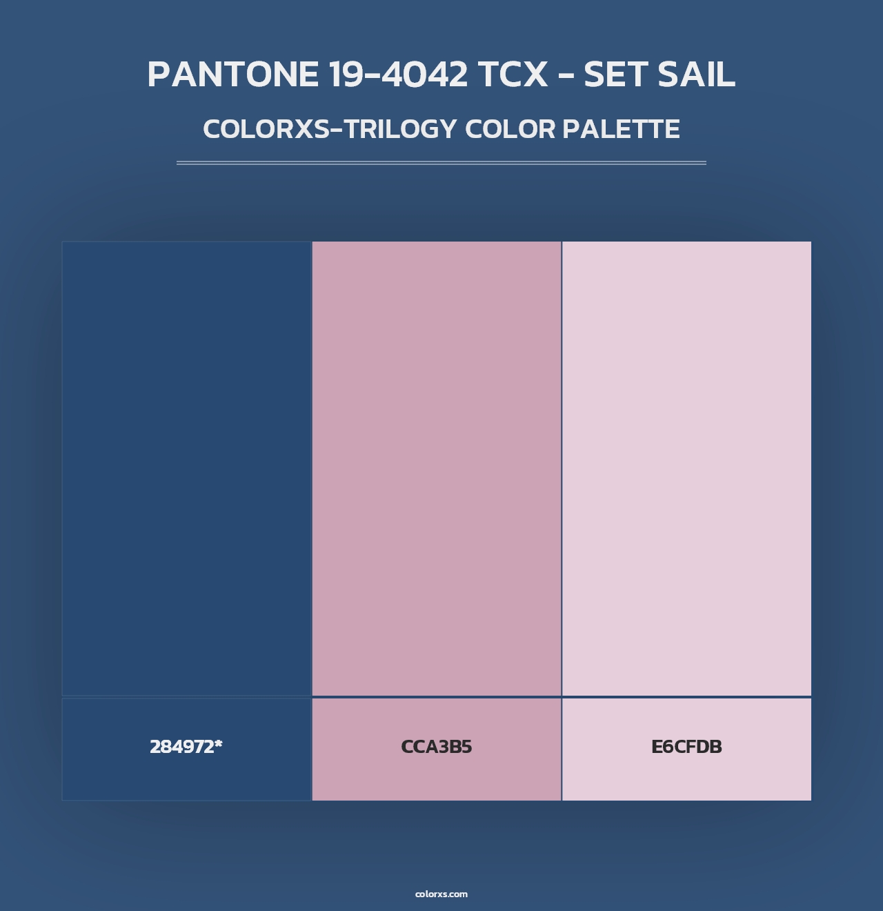 PANTONE 19-4042 TCX - Set Sail - Colorxs Trilogy Palette
