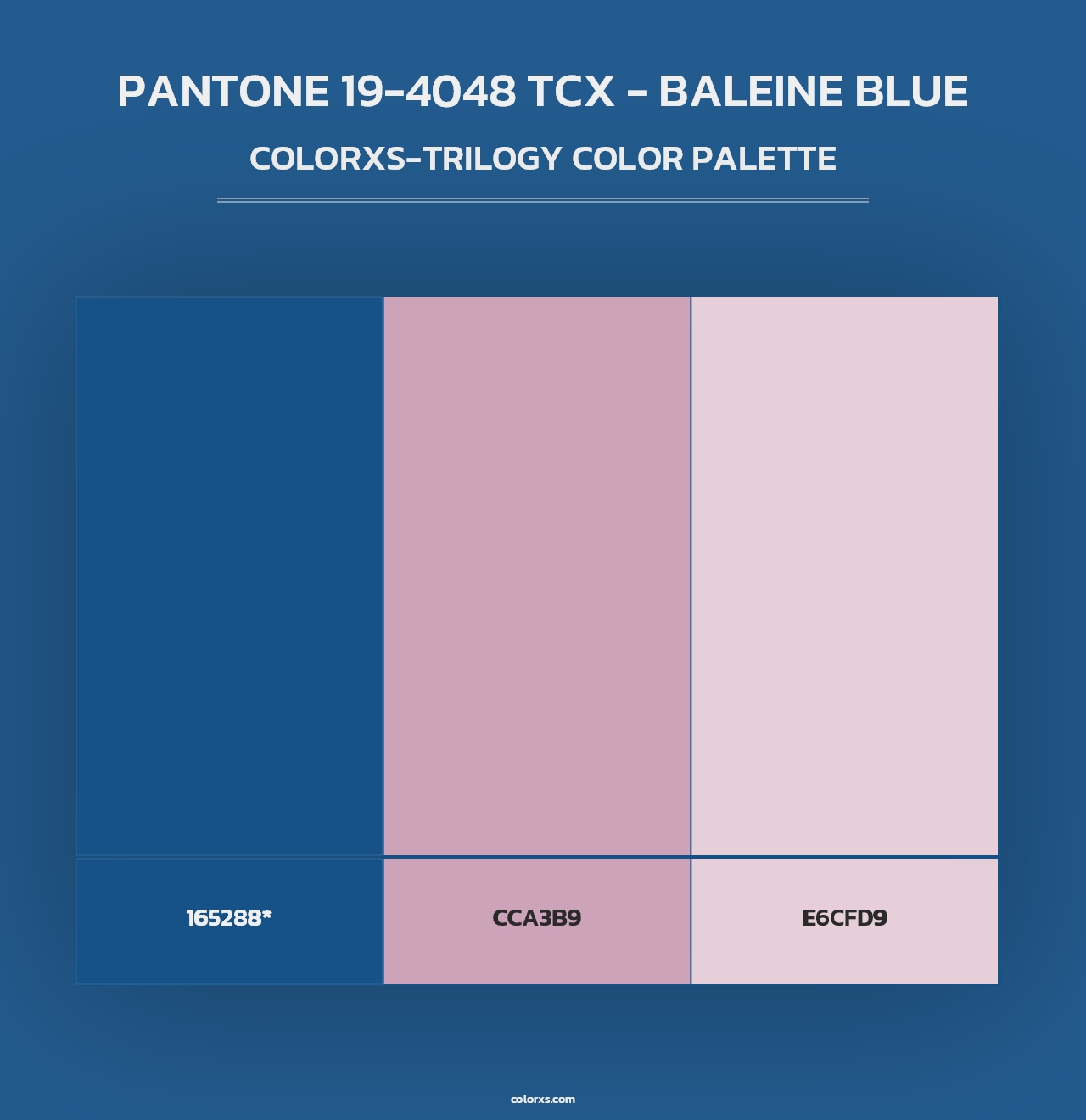 PANTONE 19-4048 TCX - Baleine Blue - Colorxs Trilogy Palette