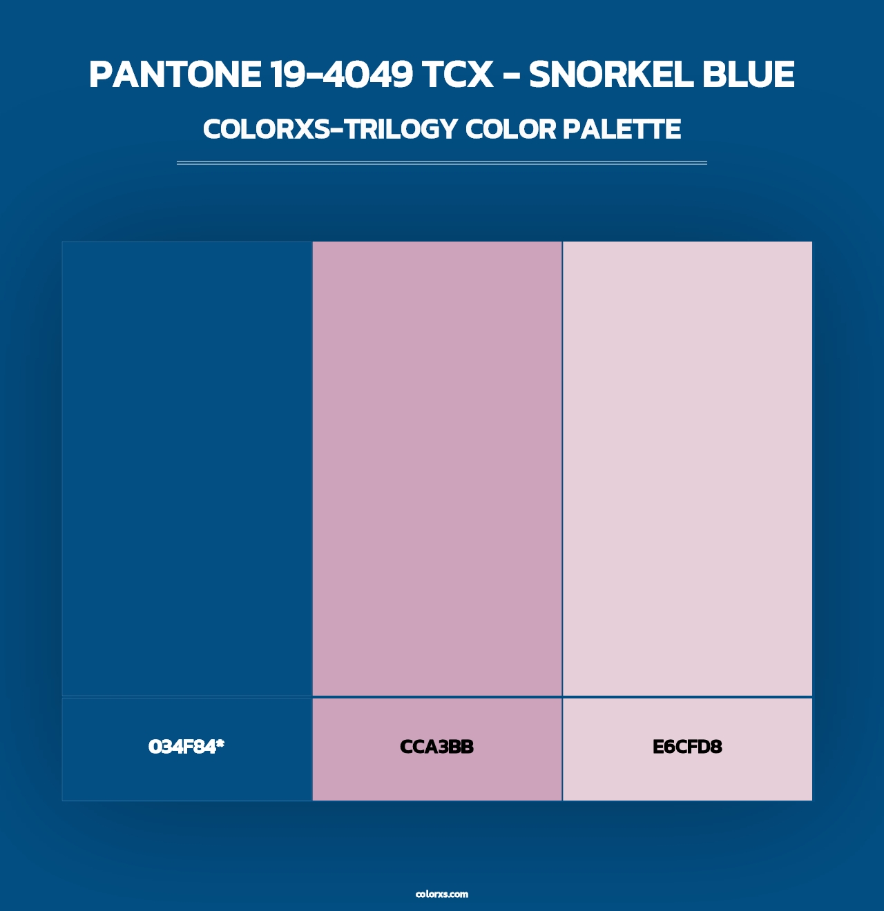 PANTONE 19-4049 TCX - Snorkel Blue - Colorxs Trilogy Palette