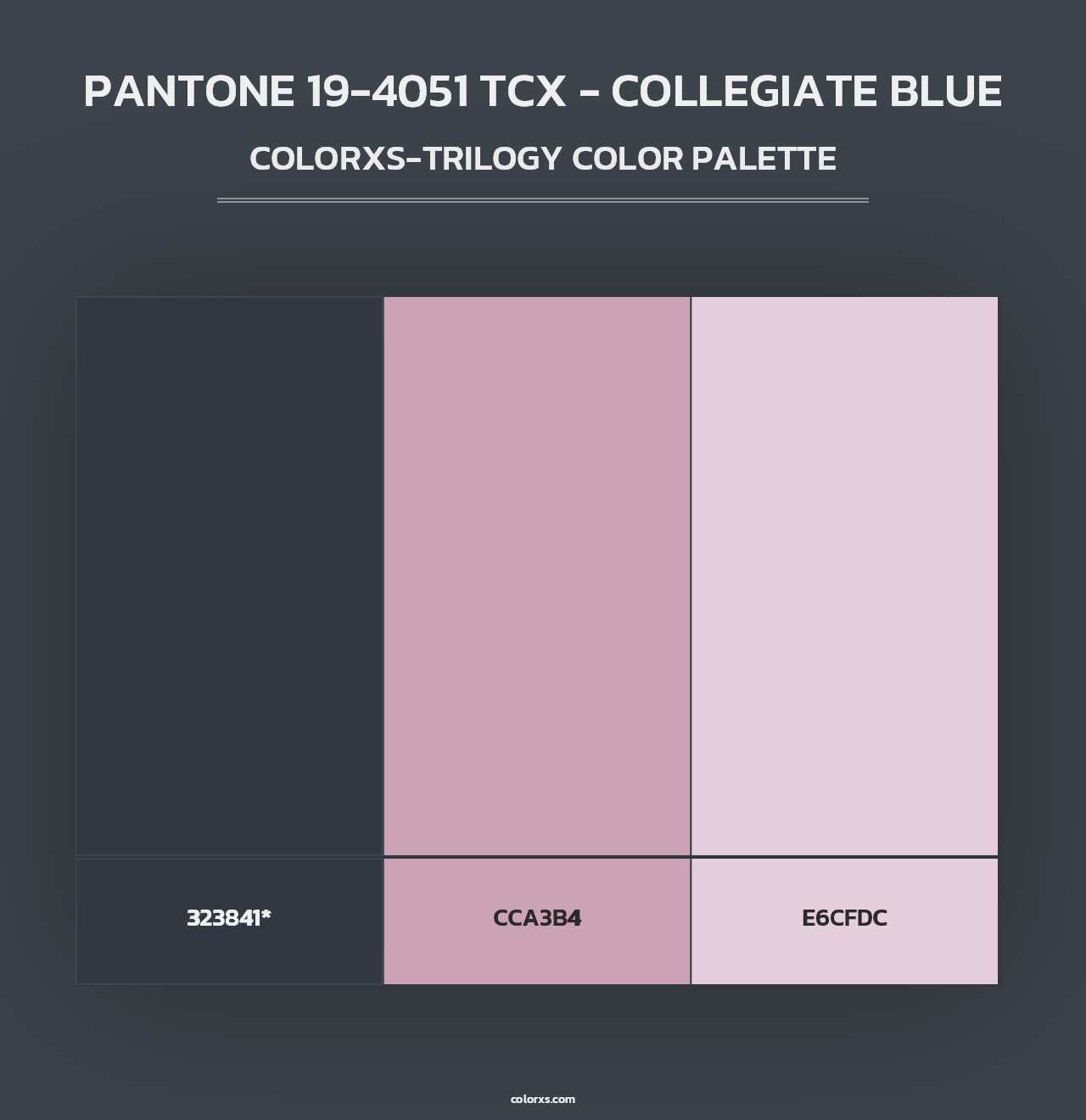 PANTONE 19-4051 TCX - Collegiate Blue - Colorxs Trilogy Palette