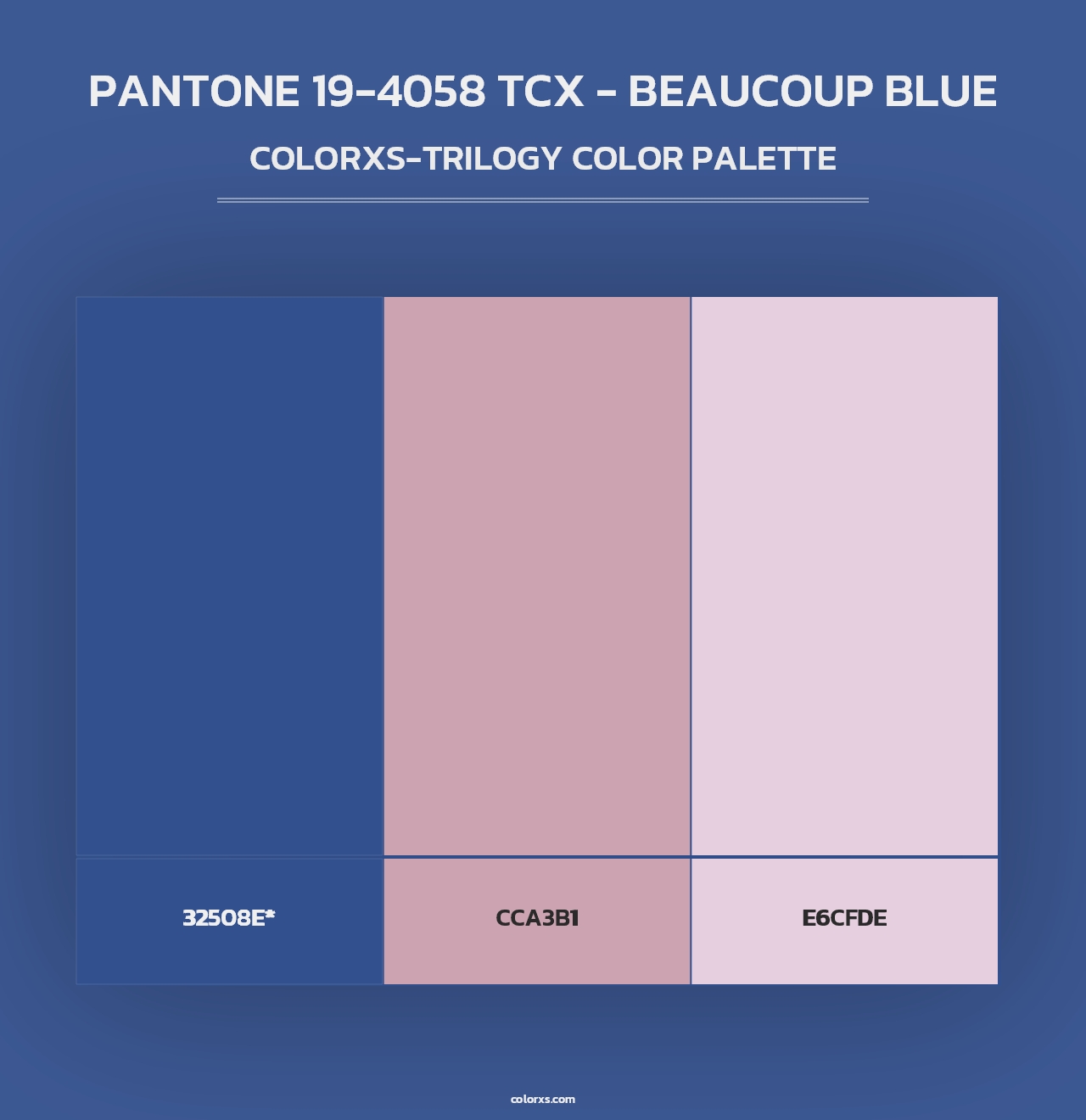 PANTONE 19-4058 TCX - Beaucoup Blue - Colorxs Trilogy Palette