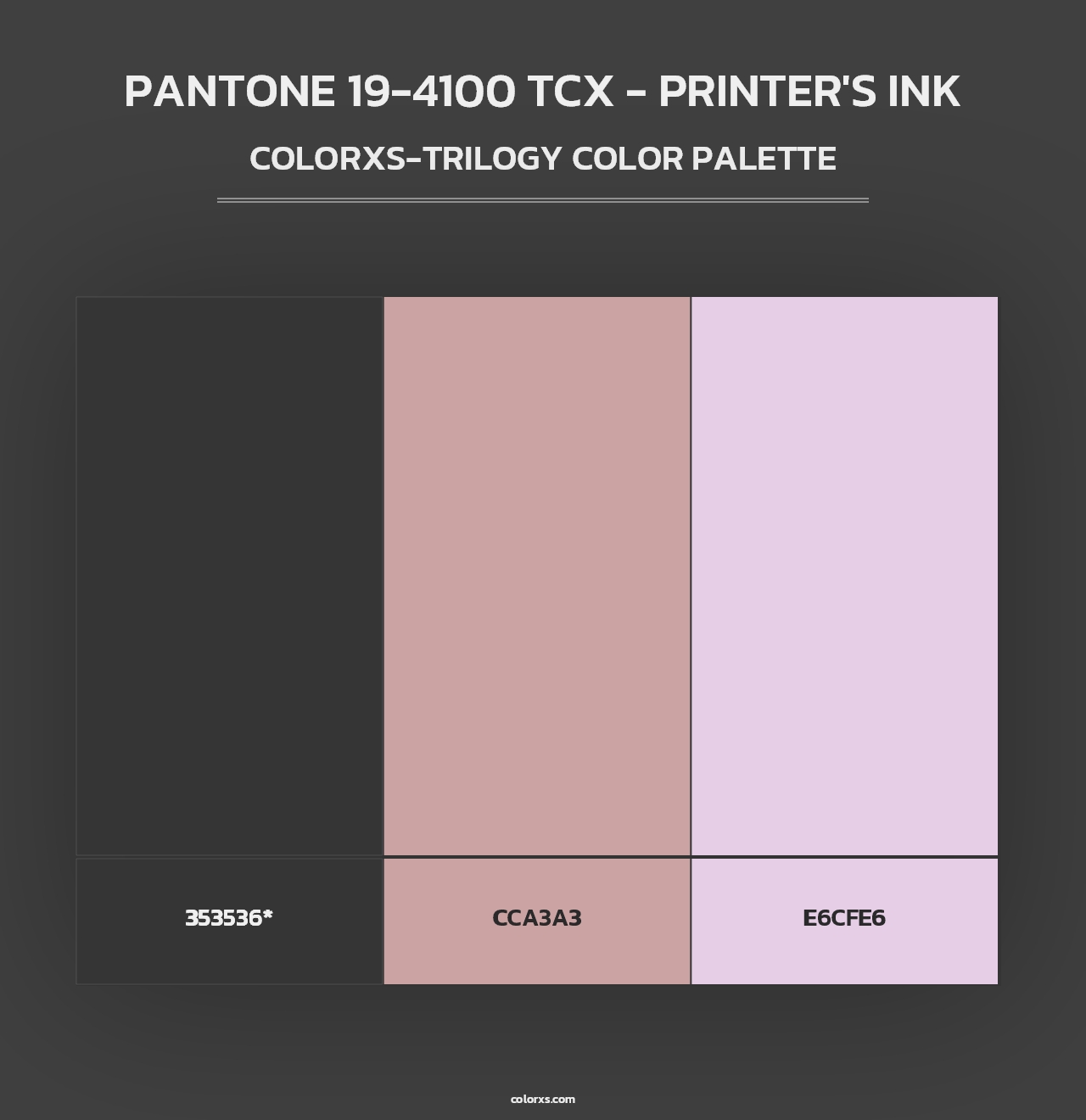 PANTONE 19-4100 TCX - Printer's Ink - Colorxs Trilogy Palette