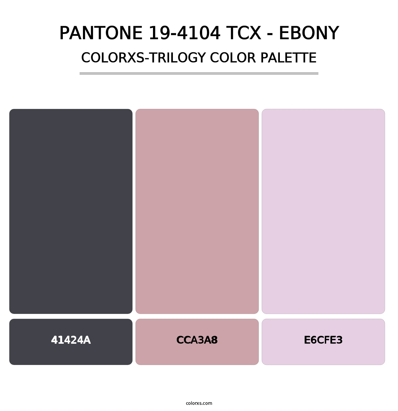 PANTONE 19-4104 TCX - Ebony - Colorxs Trilogy Palette