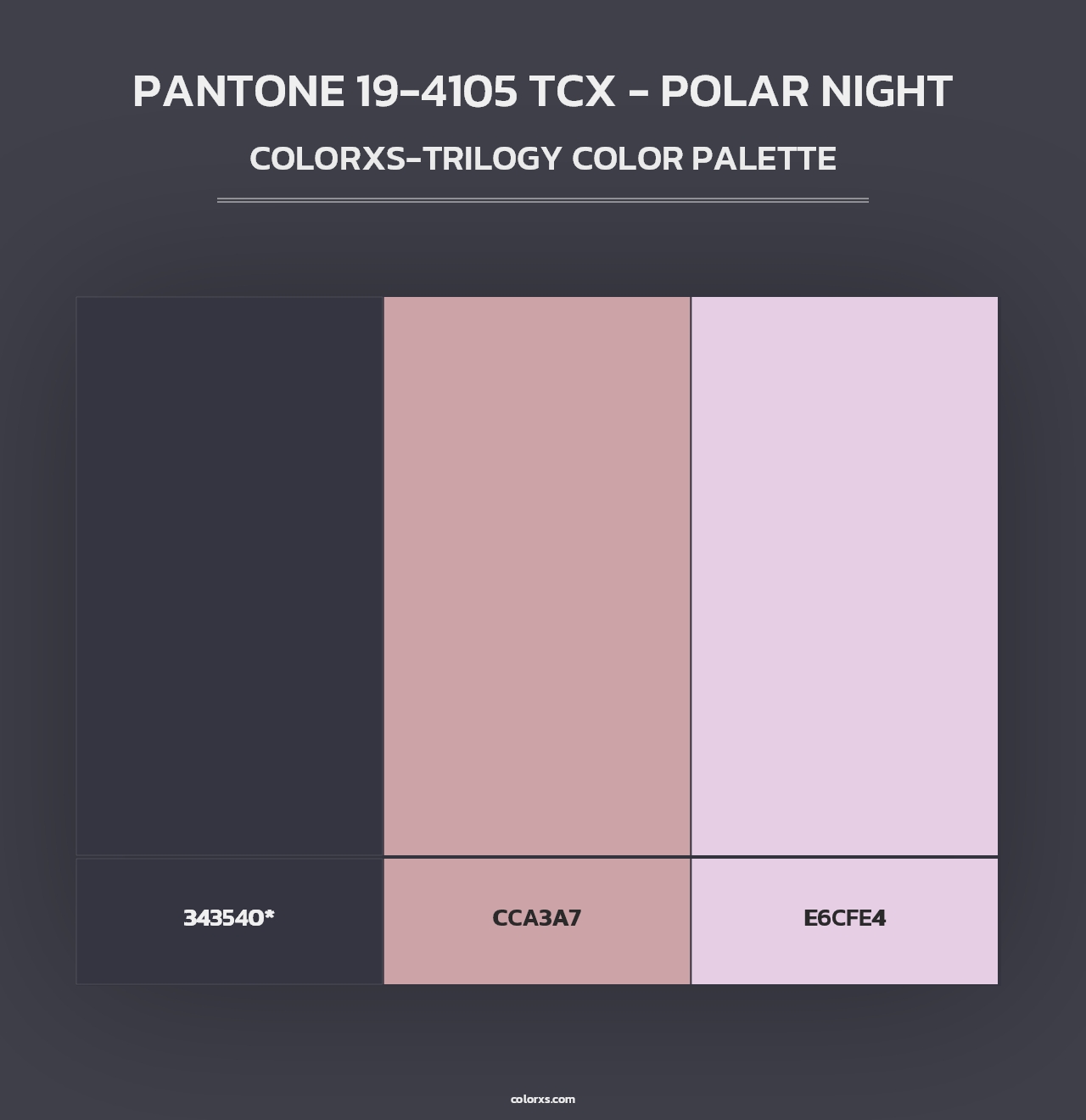 PANTONE 19-4105 TCX - Polar Night - Colorxs Trilogy Palette