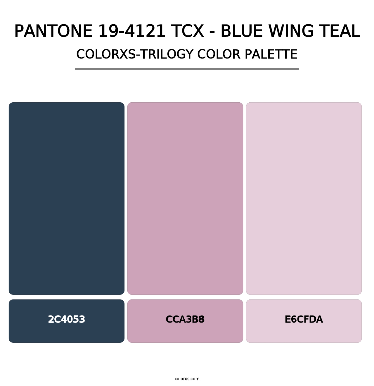PANTONE 19-4121 TCX - Blue Wing Teal - Colorxs Trilogy Palette