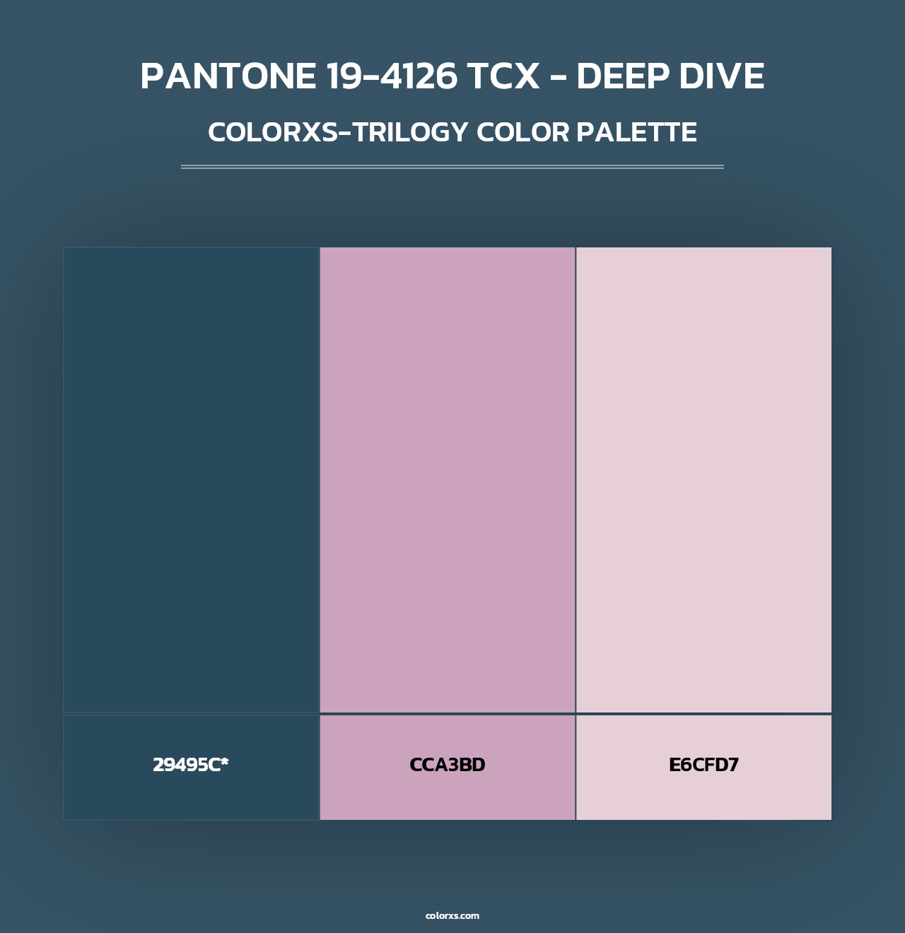 PANTONE 19-4126 TCX - Deep Dive - Colorxs Trilogy Palette