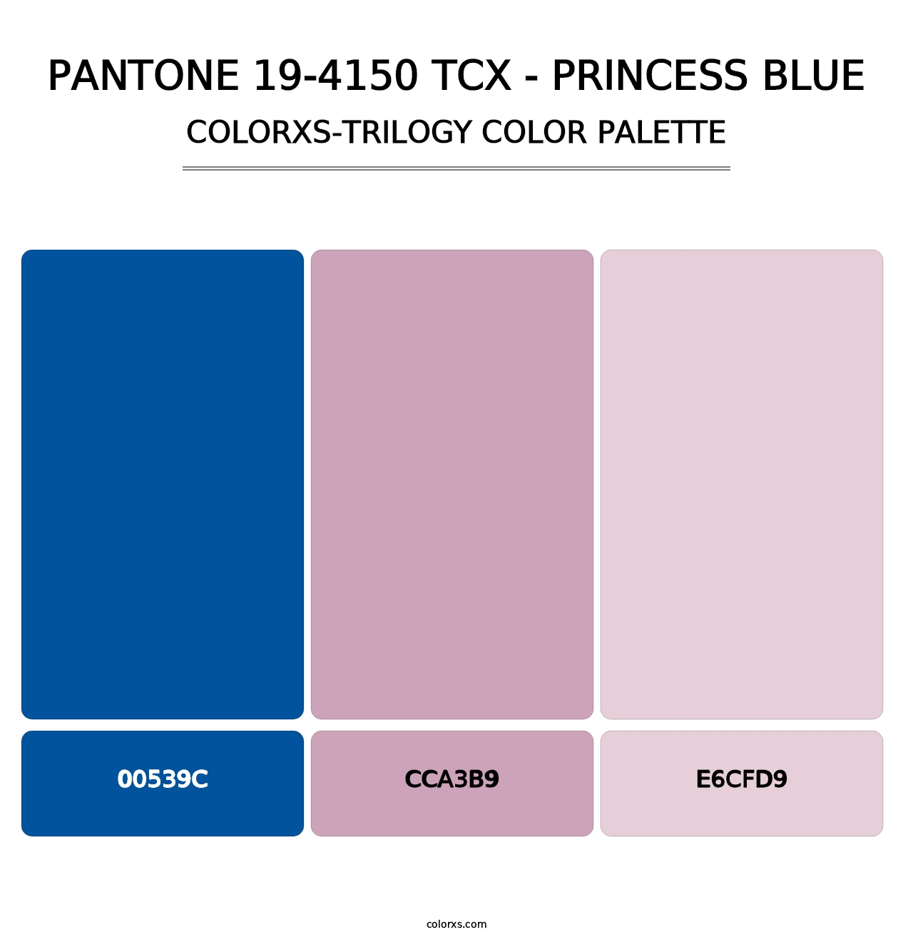 PANTONE 19-4150 TCX - Princess Blue - Colorxs Trilogy Palette