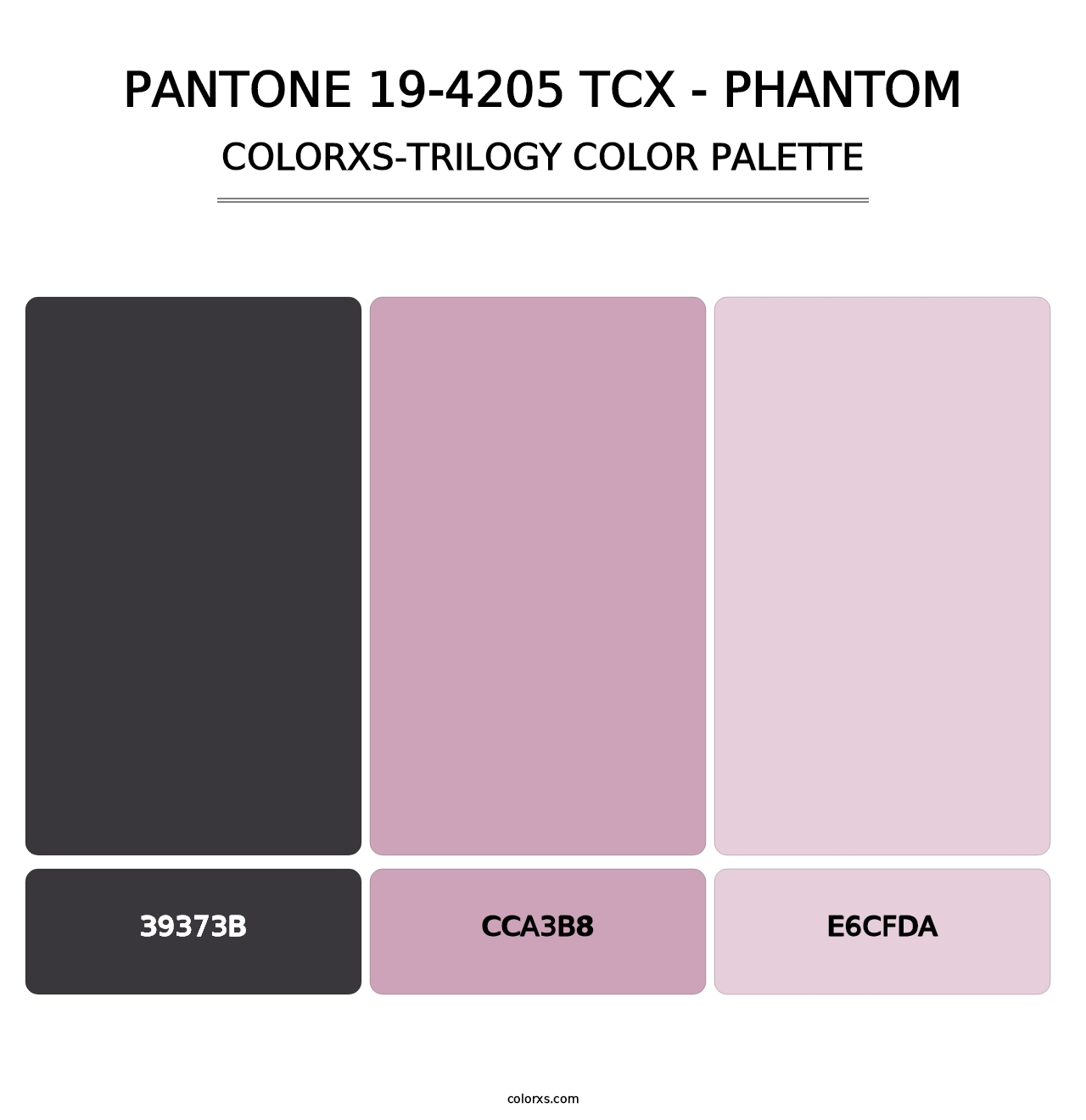 PANTONE 19-4205 TCX - Phantom - Colorxs Trilogy Palette