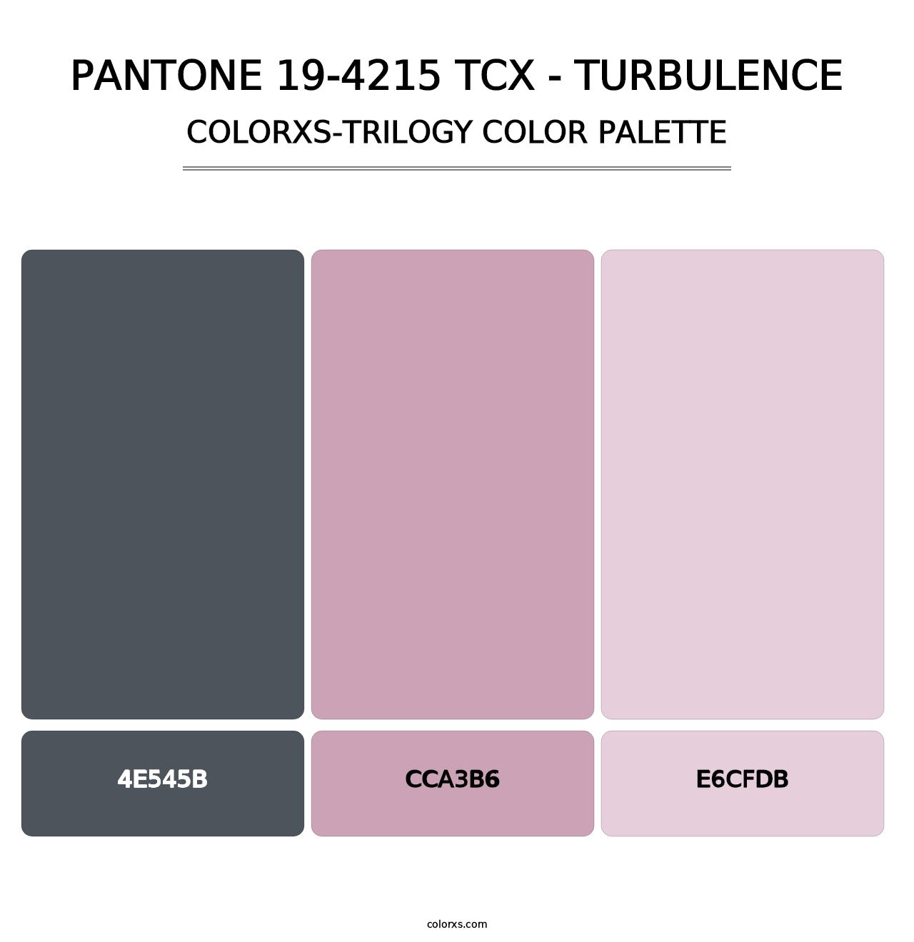 PANTONE 19-4215 TCX - Turbulence - Colorxs Trilogy Palette