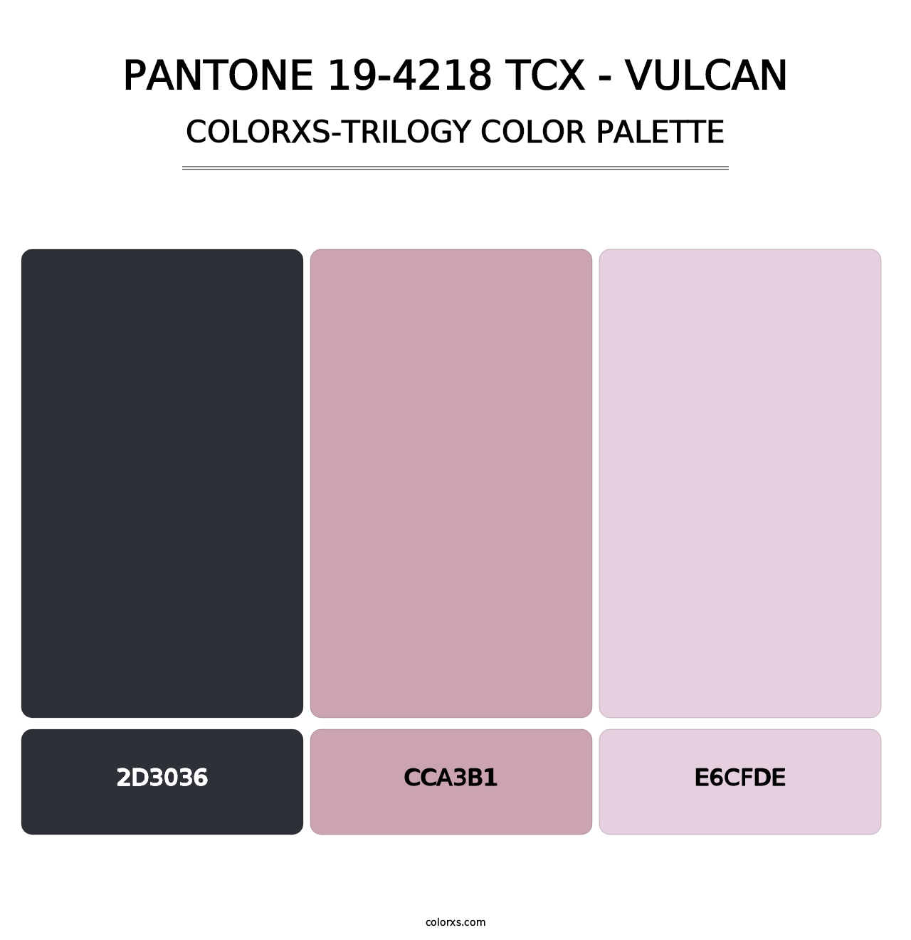 PANTONE 19-4218 TCX - Vulcan - Colorxs Trilogy Palette