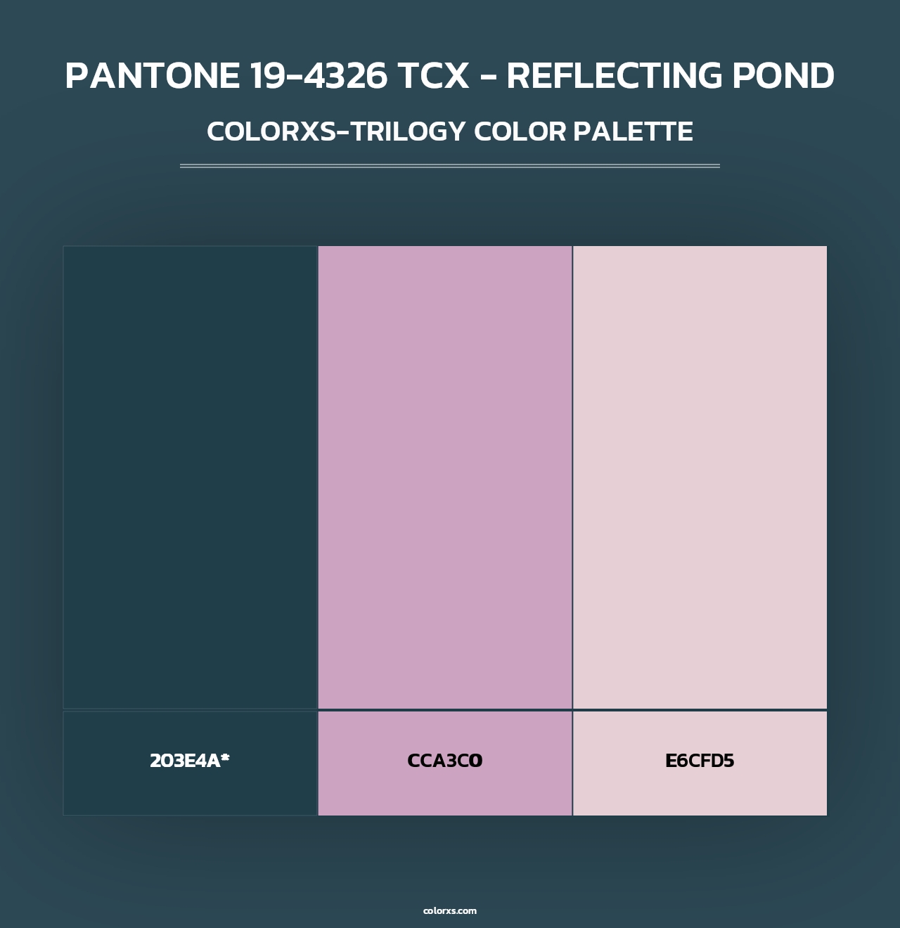 PANTONE 19-4326 TCX - Reflecting Pond - Colorxs Trilogy Palette