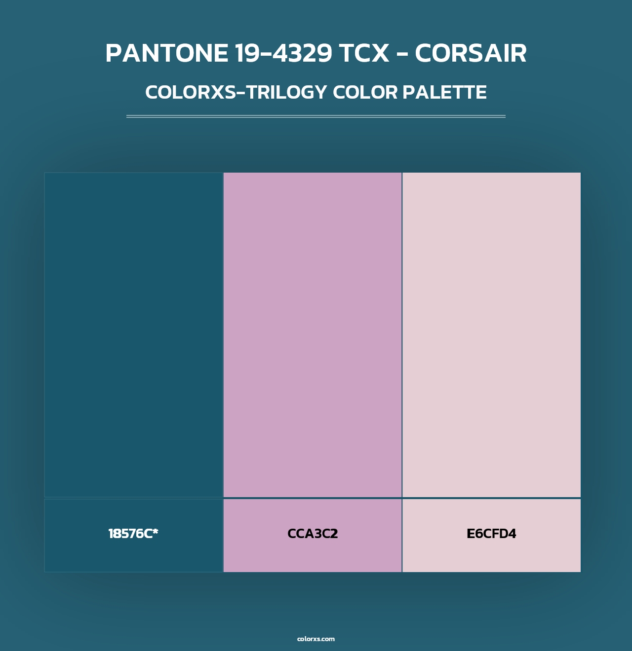 PANTONE 19-4329 TCX - Corsair - Colorxs Trilogy Palette